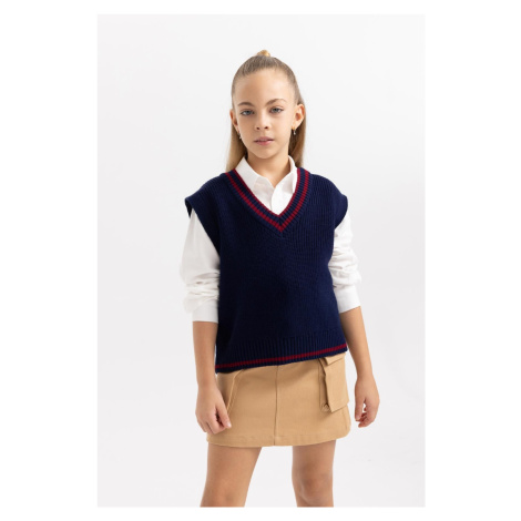 DEFACTO Girl V Neck Sweater