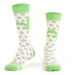 Men's cream socks with leaf