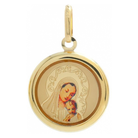 Zlatá madonka Panny Márie s dieťaťom