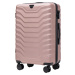 ROSEGOLD 5DIELNA SADA KUFROV PEAFOWL PEA01, SET OF 5 SUITCASES (L, M, S, XS, BC) WINGS, ROSE GOL