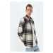 Koton Ecru Plaid Men's Adult Shirt