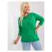 Plus size green cotton blouse