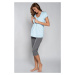 Dámske tehotenské a dojčiace pyžamo Felicita modro-šedá - Italian Fashion modro-šedá