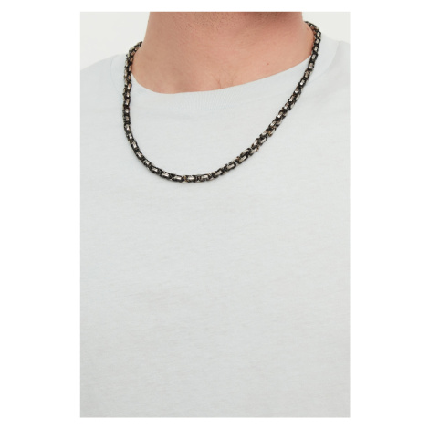 Trendyol Black-Grey 2 Color Steel Necklace Bijouterie Necklace