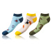 Zábavné nízke crazy ponožky unisex v sete 3 páry CRAZY IN-SHOE SOCKS 3x - BELLINDA - hnedá