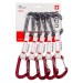 Sada expresiek Ocún Hawk Qd Wire Bio-Dyn-Ring 15 mm 10 cm 5-Pack Farba: červená/sivá