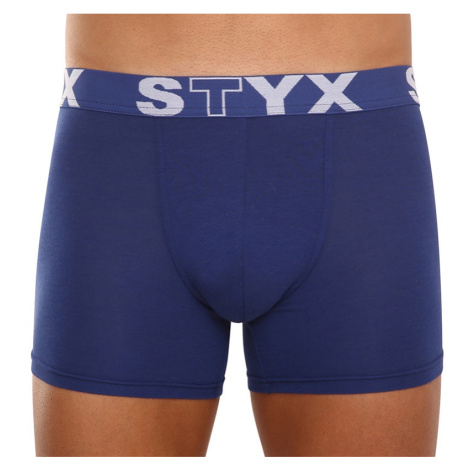 Pánske boxerky Styx long športová guma tmavo modré (U968)
