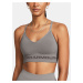 Šedá športová podprsenka Under Armour UA Seamless Low Long Bra