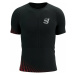 Compressport Racing SS Tshirt M Black/High Risk Red Bežecké tričko s krátkym rukávom