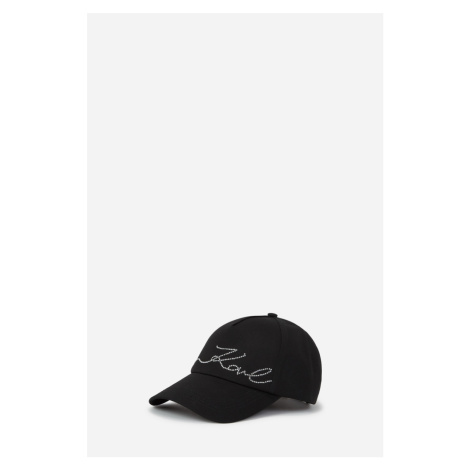 Šiltovka Karl Lagerfeld K/Signature Rhnstn Cap Black