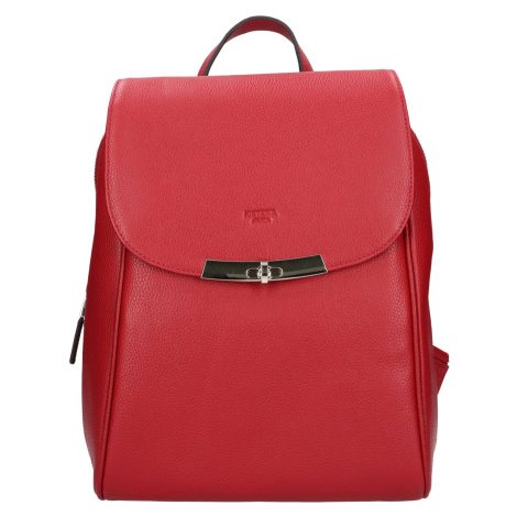 Elegantný dámsky kožený batoh Katana Esens - červená