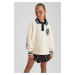 DEFACTO Girl Oversize Fit Polo Neck School Sweatshirt