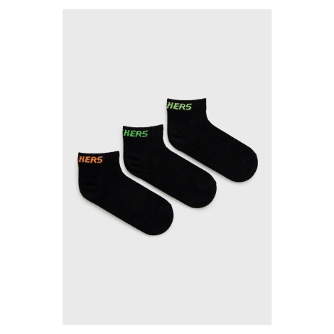 Detské ponožky Skechers (3-pak) čierna farba