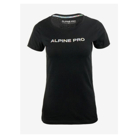 Čierne dámske tričko s nápisom ALPINE PRO Gabora