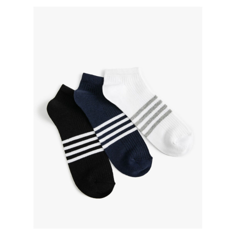 Koton Striped 3-Pack Booties Socks Set Multicolor