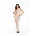 Passion BS036 white - Bodystocking Farba: Biela