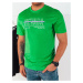 Men's T-shirt with print, green Dstreet