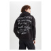 DEFACTO Oversize Fit Back Printed Hooded Sweatshirt