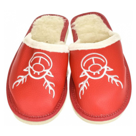 Dámske červené papuče JELENÍK John-C