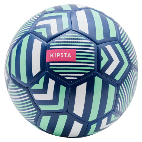 Detská futbalová lopta Light Learning Ball veľkosť 5 modro-zelená KIPSTA