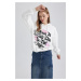 DEFACTO Cool Oversize Fit Hooded Printed Sweatshirt