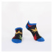 Black short women's socks with colored leaves