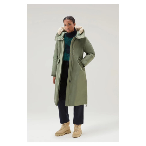 Bunda Woolrich Sherpa Visor Long Parka Šedá