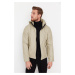 Trendyol Beige Men's Zippered Detachable Hooded Jacket