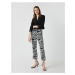 Koton Zebra Patterned Trousers Slim Fit