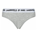 KARL LAGERFELD Klasické nohavičky Logo Hipsters 211W2106 Sivá