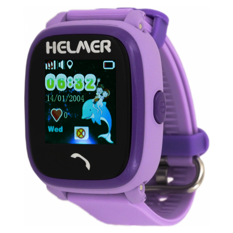 Helmer Chytré dotykové hodinky s GPS lokátorem LK fialové