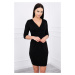 Fitted dress with a cut-out under the bust black