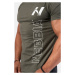 NEBBIA - Fitness tričko pánske Vertical Logo 293 (khaki) - NEBBIA