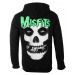 mikina s kapucňou PLASTIC HEAD Misfits GLOW JUREK SKULL Čierna