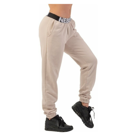 Nebbia Iconic Mid-Waist Sweatpants Cream Fitness nohavice