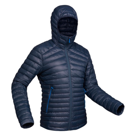 Pánska páperová bunda MT100 na horskú turistiku s kapucňou do -5 °C FORCLAZ