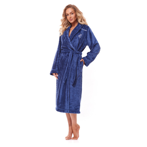Lux Long Navy Navy Bathrobe L&L Collection