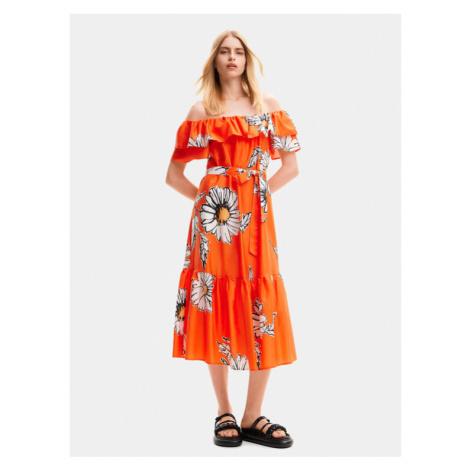 Desigual Letné šaty Georgeo 24SWVW02 Oranžová Regular Fit