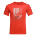 Jack Wolfskin Pánske funkčné tričko Peak Graphic T strong red,