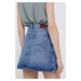 Rifľová sukňa Pepe Jeans Rachel mini, rovný strih