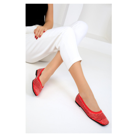 Soho Red Women's Flats 18932