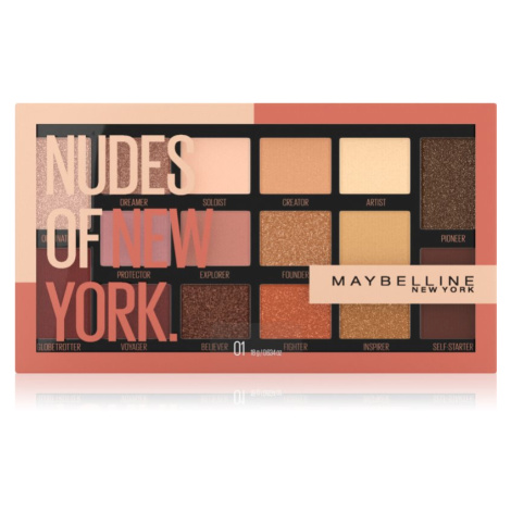 MAYBELLINE NEW YORK Nudes Of New York paletka očných tieňov