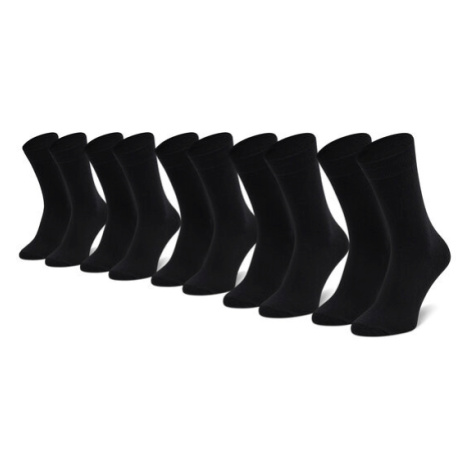 Jack&Jones Súprava 5 párov vysokých pánskych ponožiek Jacjens Sock 5 Pack Noos 12113085 Čierna Jack & Jones