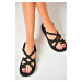 Fox Shoes Black Women's Sandals