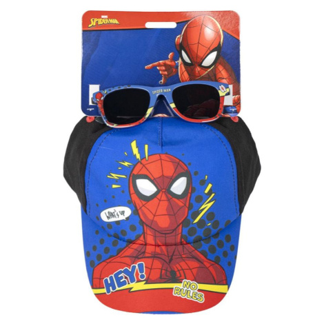 Marvel Spiderman Set Cap & Sunglasses sada pre deti 3+ years Size 53 cm