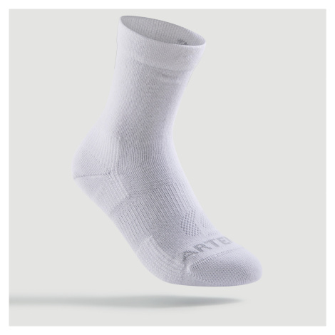 Detské športové ponožky RS 160 vysoké 3 páry tmavomodro-biele ARTENGO