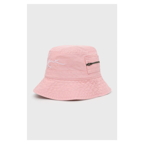 Bavlnený klobúk Karl Kani KA2210221-rose, ružová farba, bavlnený