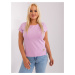 Light purple blouse plus size with slits