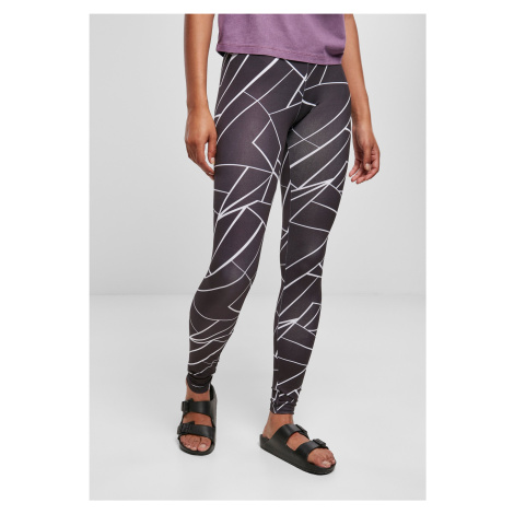 Women's AOP Geometric Black Leggings Urban Classics