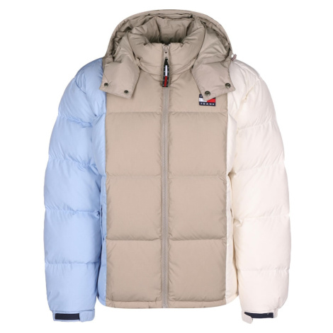 Tommy Jeans Zimná bunda 'Alaska'  krémová / žltohnedá / svetlomodrá Tommy Hilfiger